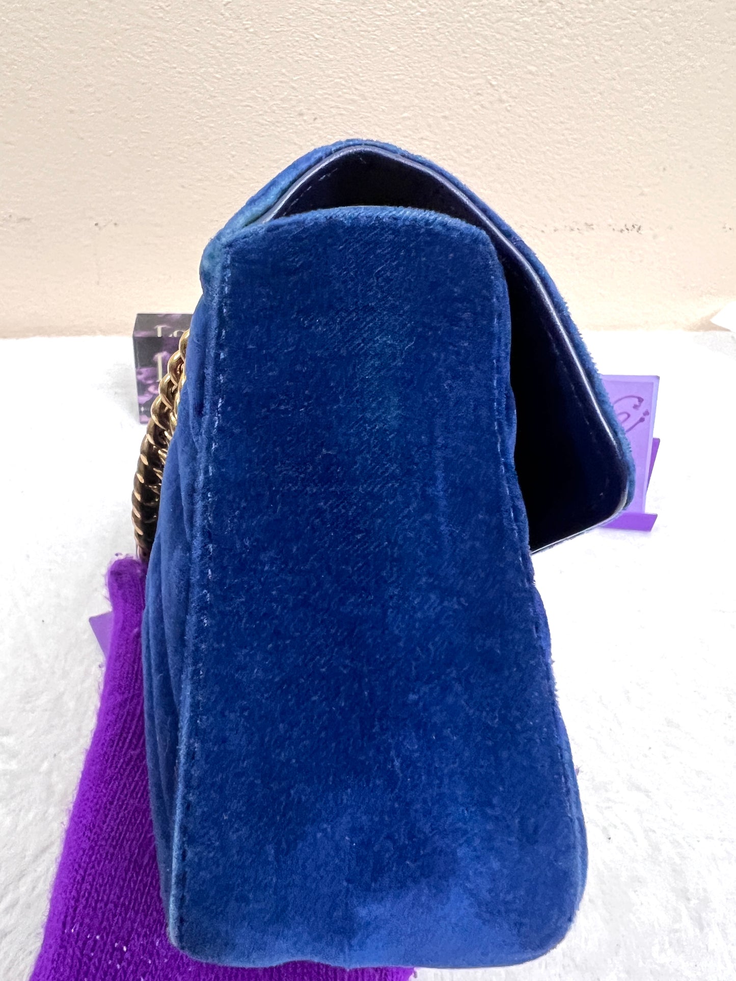 MARMONT VELVET BLUE SMALL