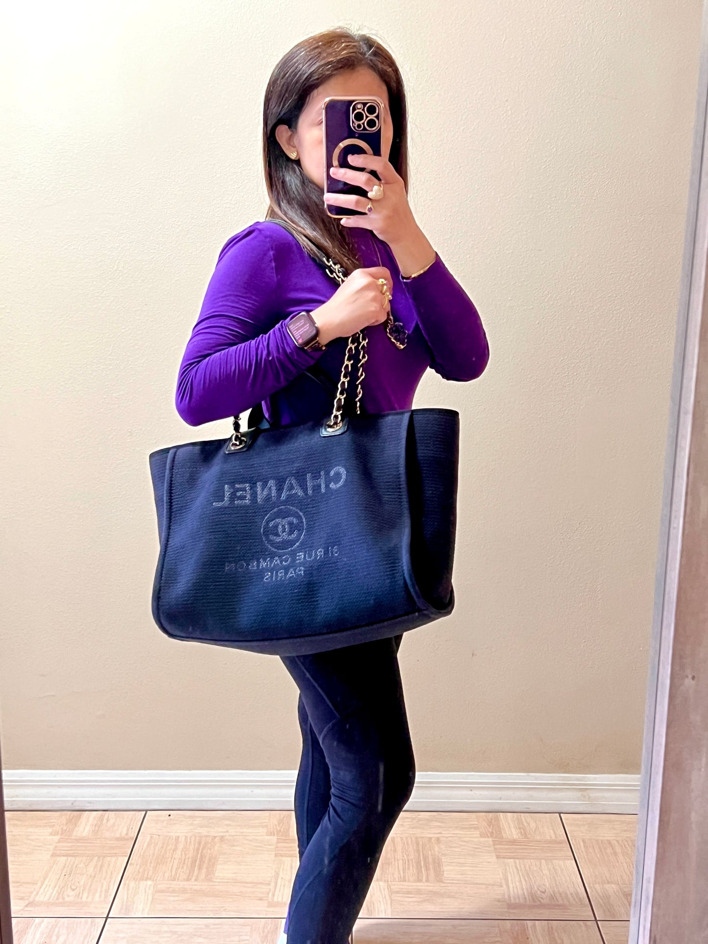 DEAUVILLE TOTE MEDIUM BLACK