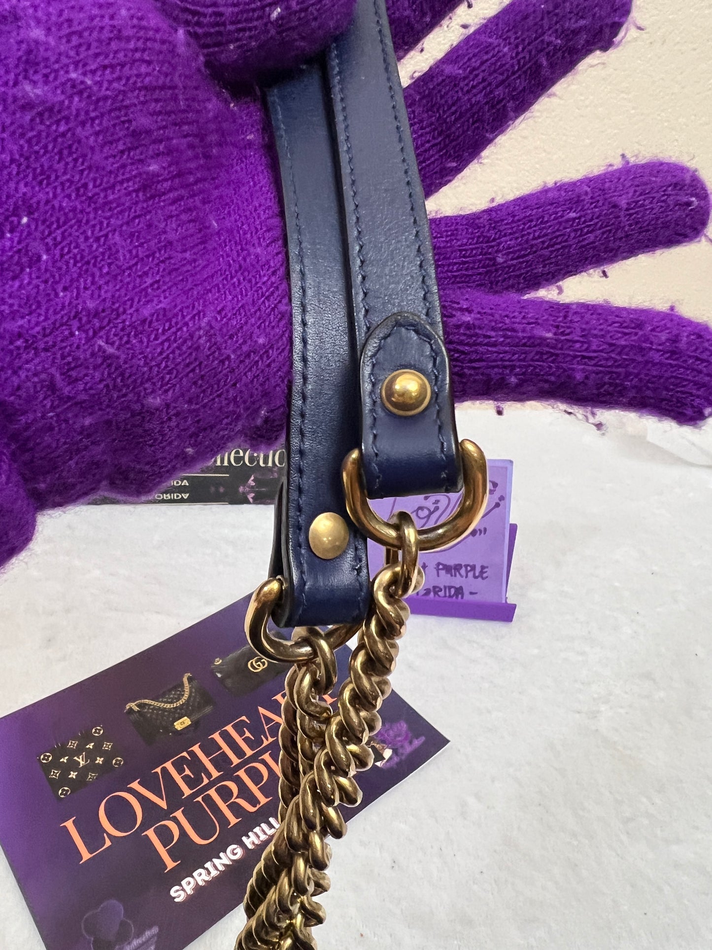 MARMONT VELVET BLUE SMALL