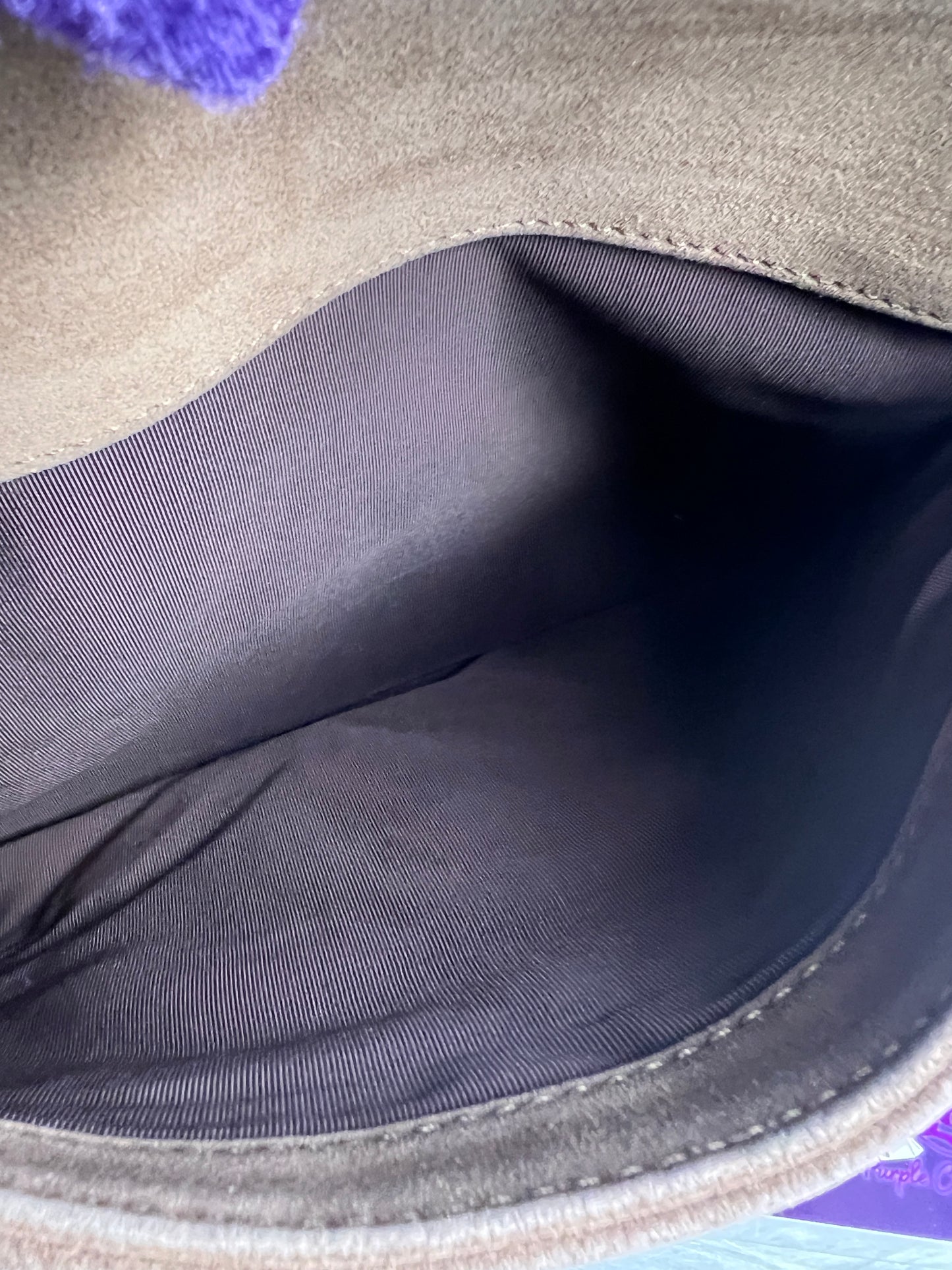 COCO MARK SUEDE TOTE BAG