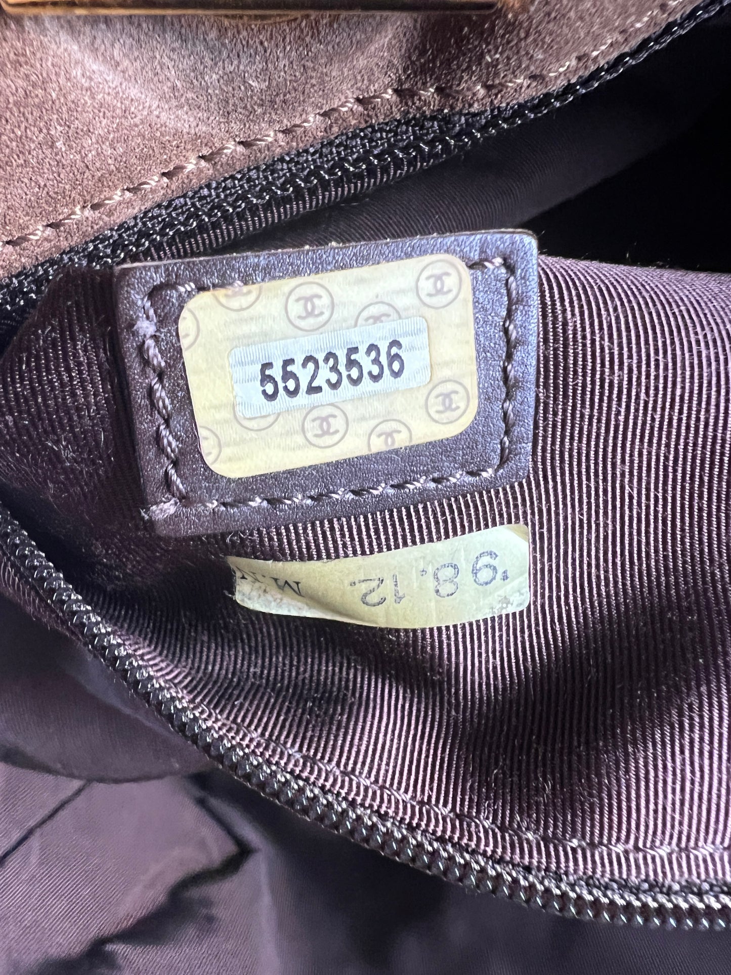 COCO MARK SUEDE TOTE BAG