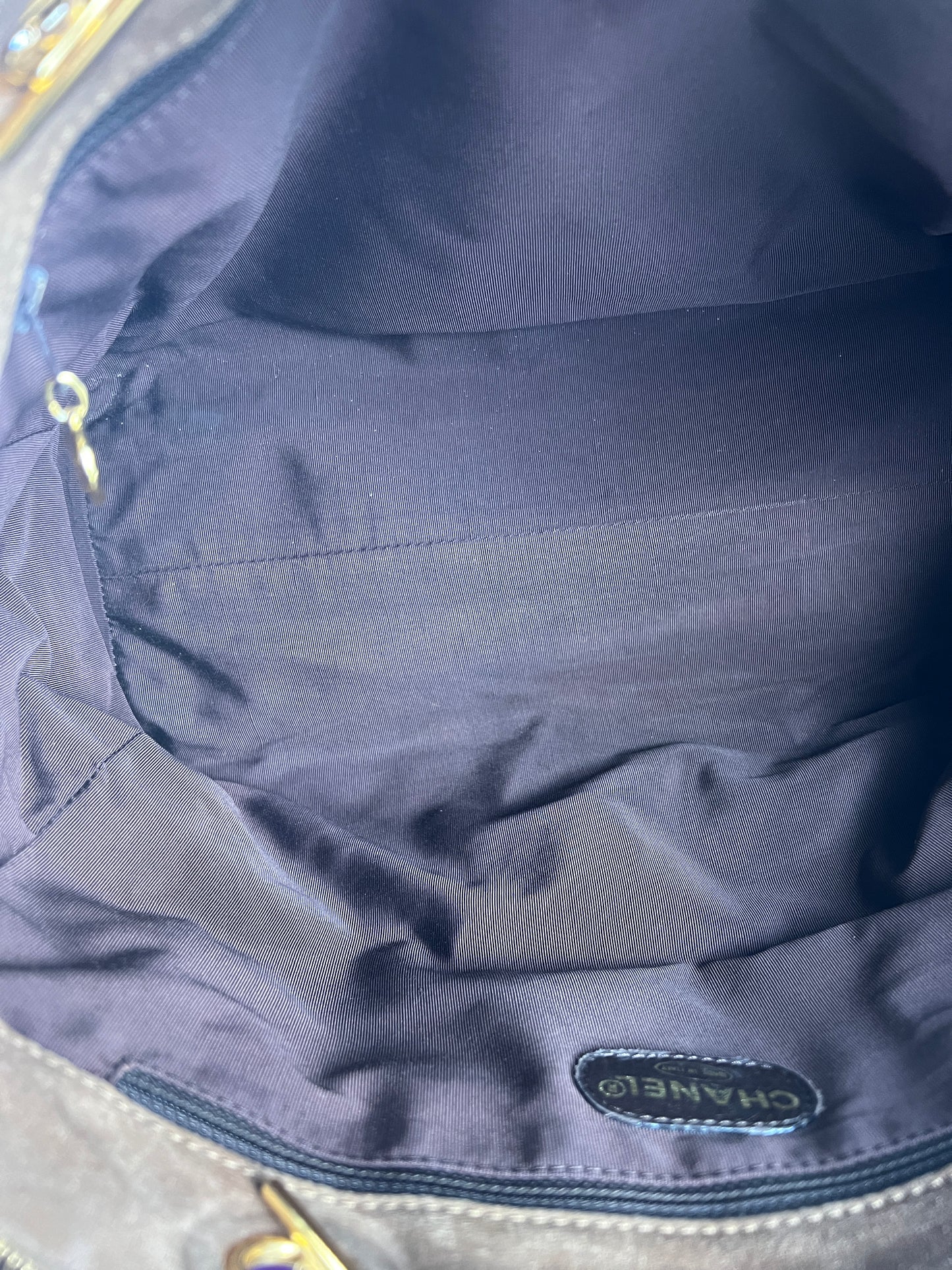 COCO MARK SUEDE TOTE BAG