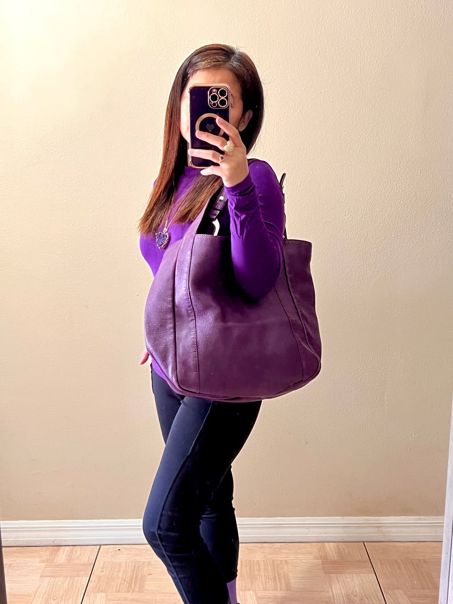 PURPLE TOTE BAG