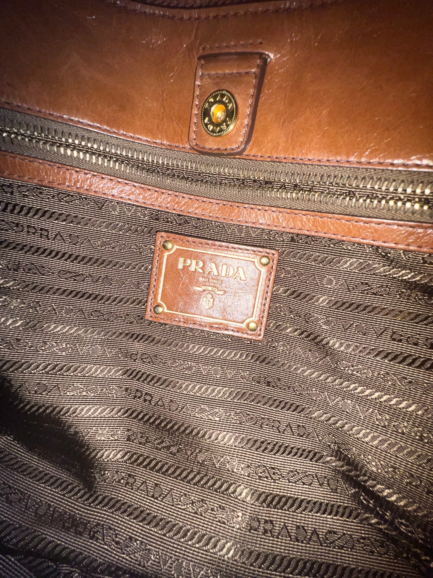 PRADA 2 WAY BROWN