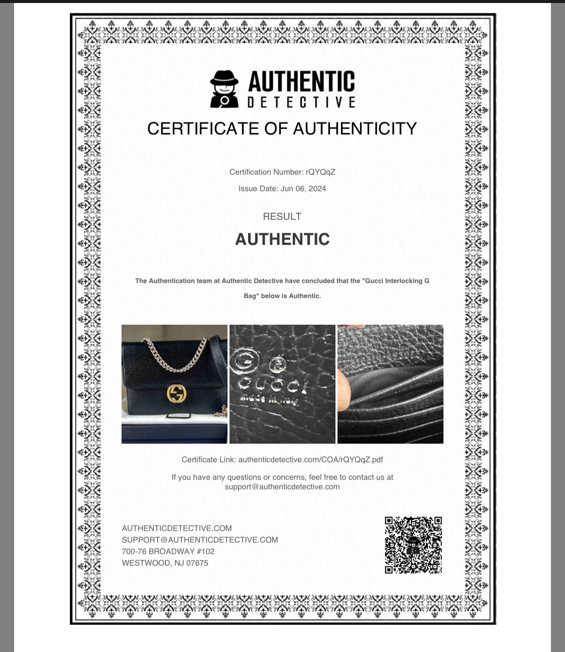 INTERLOCKING WALLET ON CHAIN BLACK