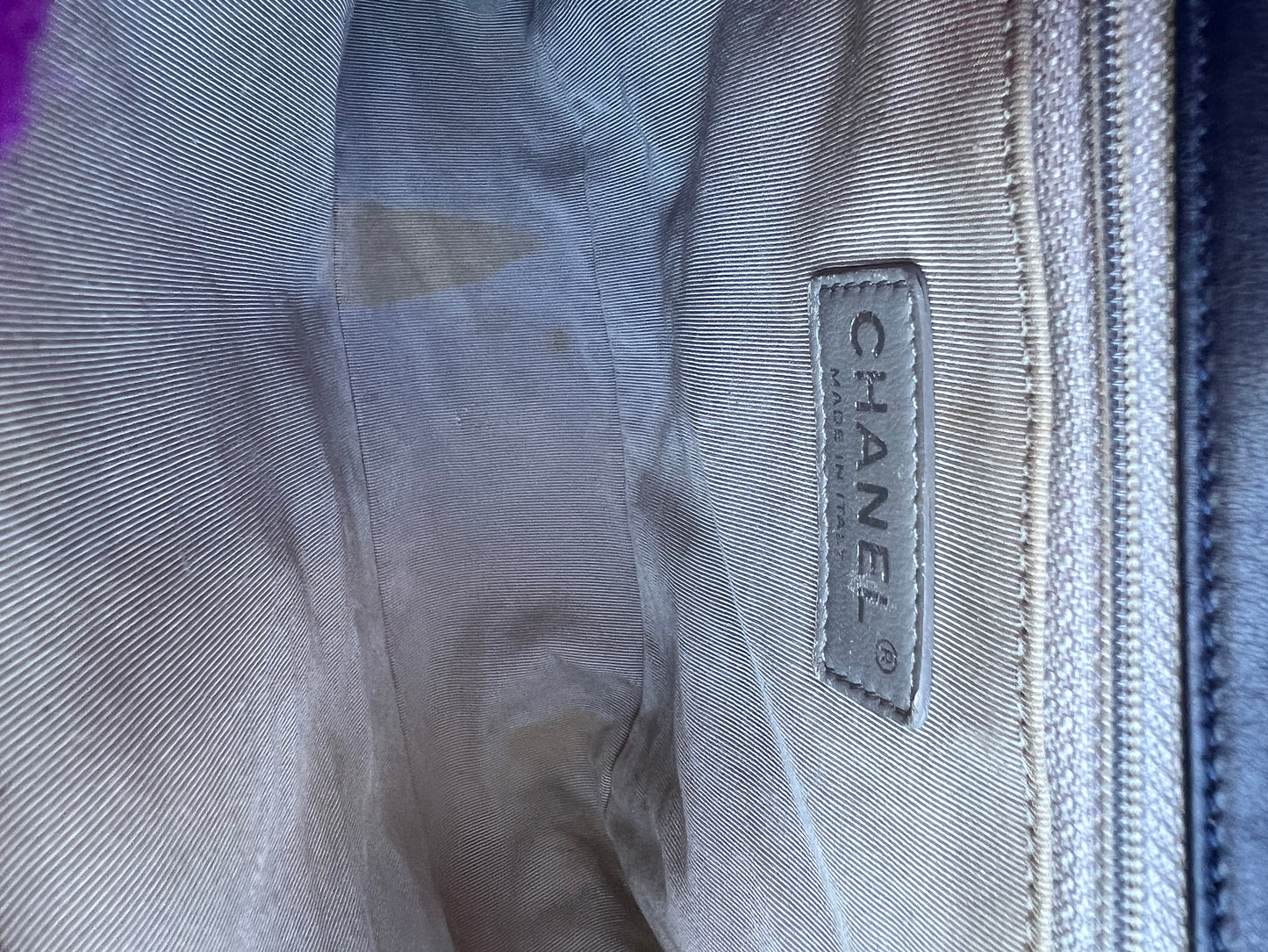 BOY FLAP CALFSKIN MEDIUM NM NAVY