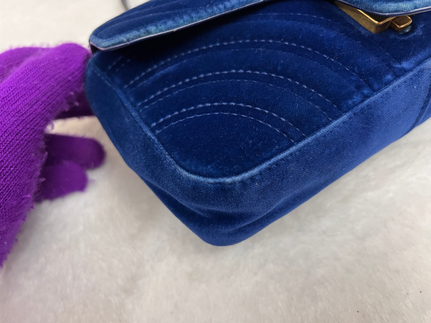 MARMONT VELVET BLUE SMALL