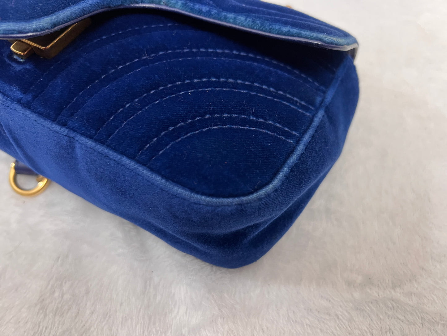 MARMONT VELVET BLUE SMALL