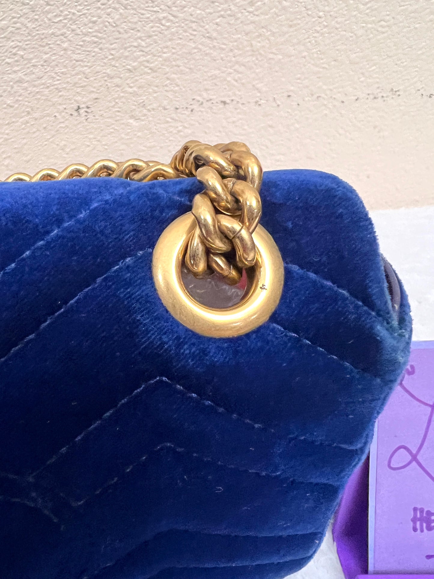 MARMONT VELVET BLUE SMALL