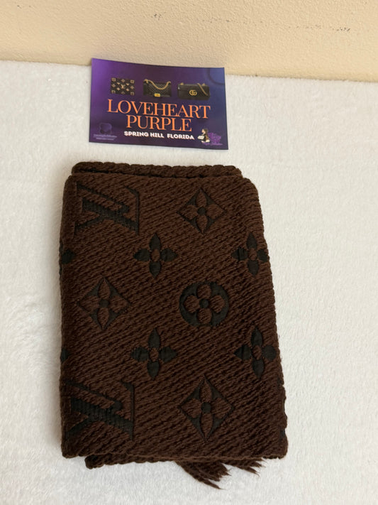 LOGOMANIA SCARF BROWN