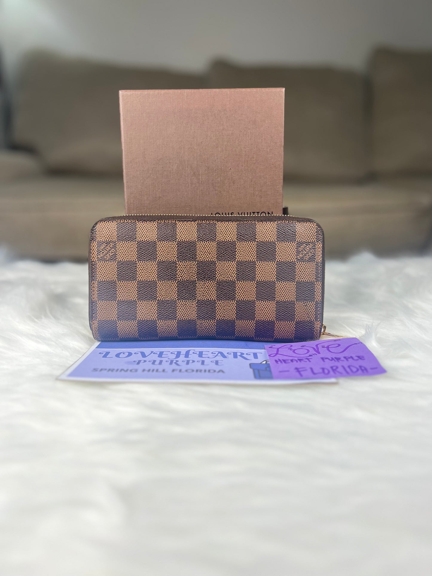 ZIPPY LONG WALLET DAMIER