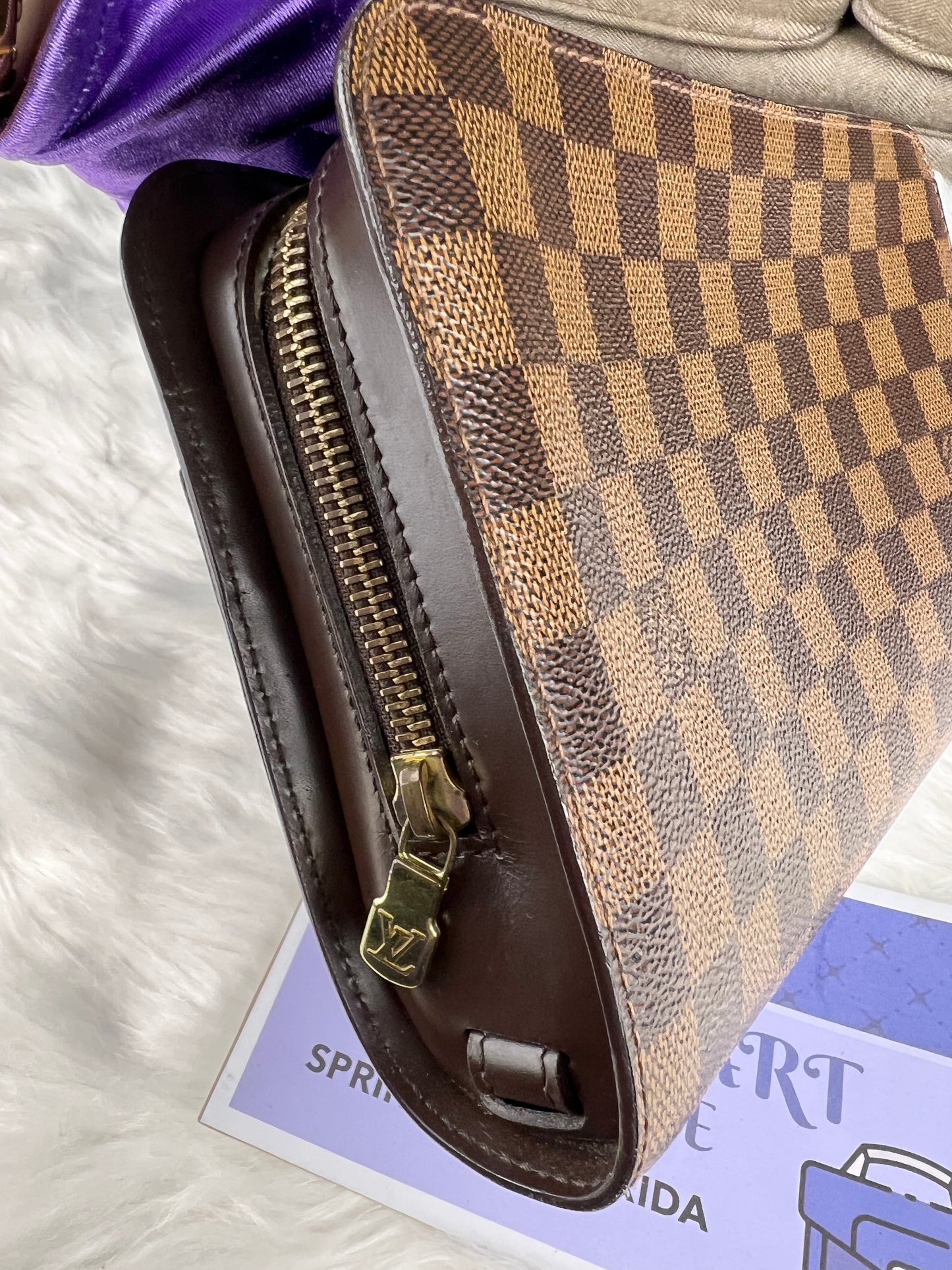 LOUIS DAMIER EBENE CLUTCH