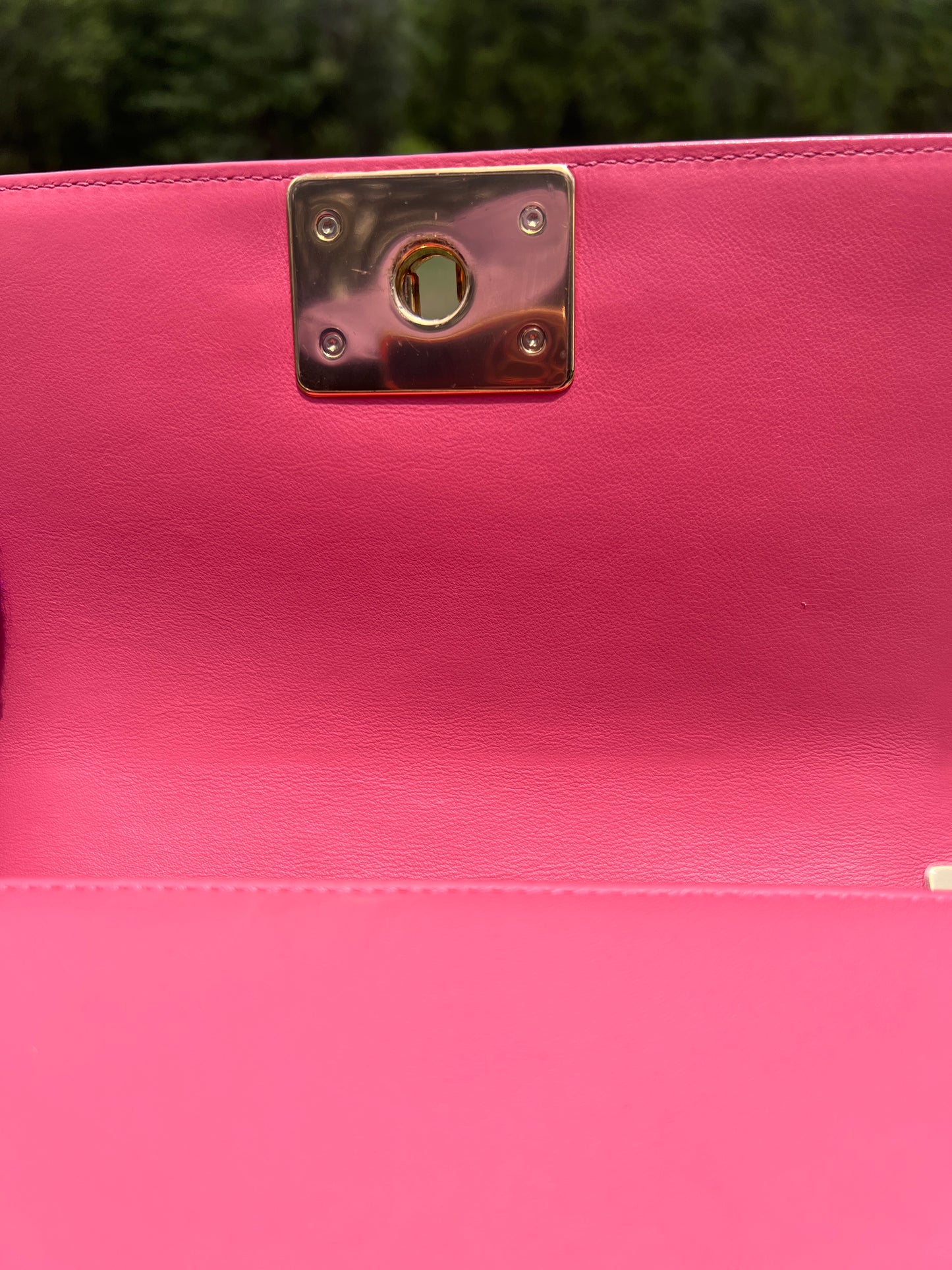 BOY FLAP CHEVRON CALFSKIN SMALL PINK