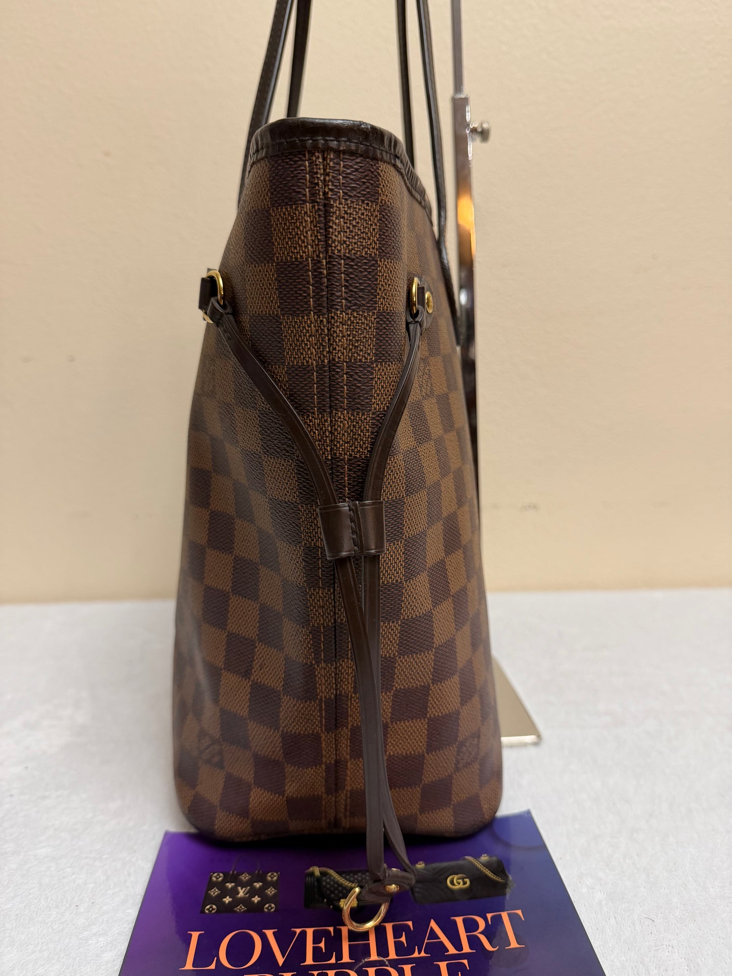 NEVERFULL MM W/ POUCH DAMIER EBENE