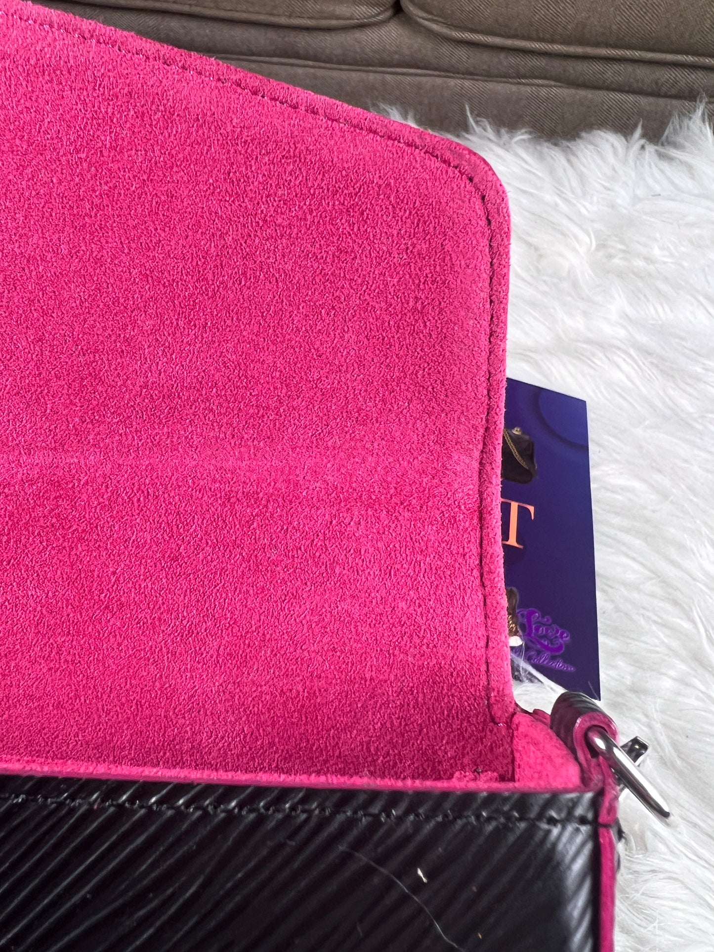 FELICIE POCHETTE EPI BLACK/PINK