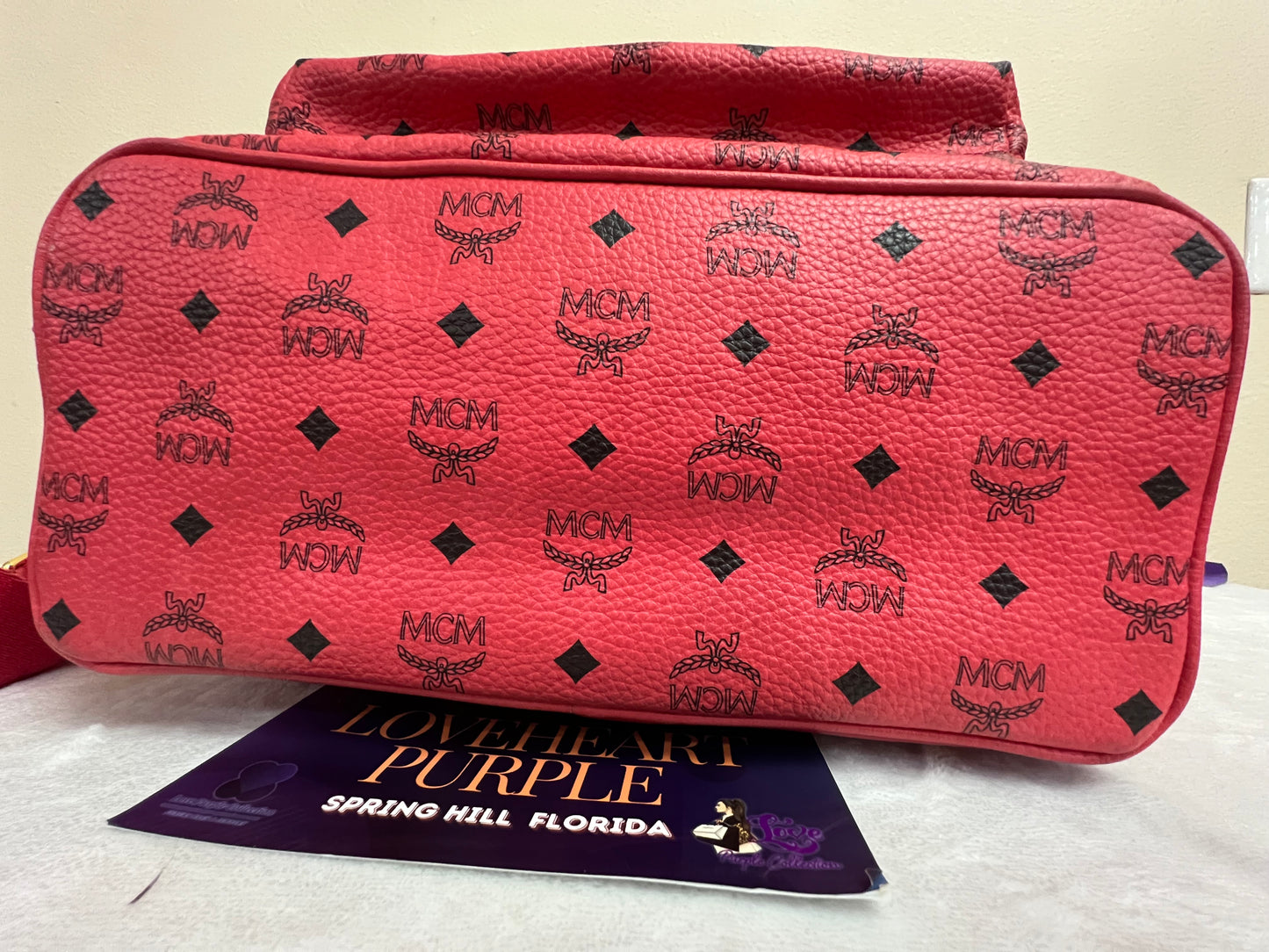 MCM RED BAGPACK LTD