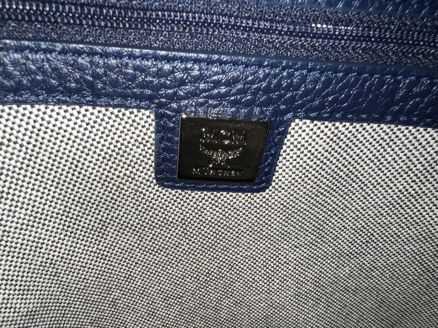 MCM BAGPACK SNAKESKIN LIMITED EDITION BLUE