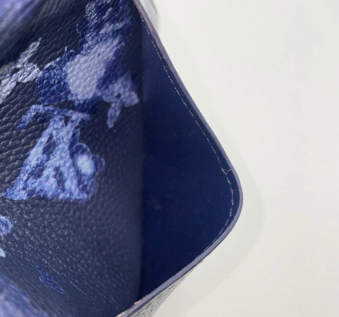 POCKET ORGANIZER BLUE WATERCOLOR