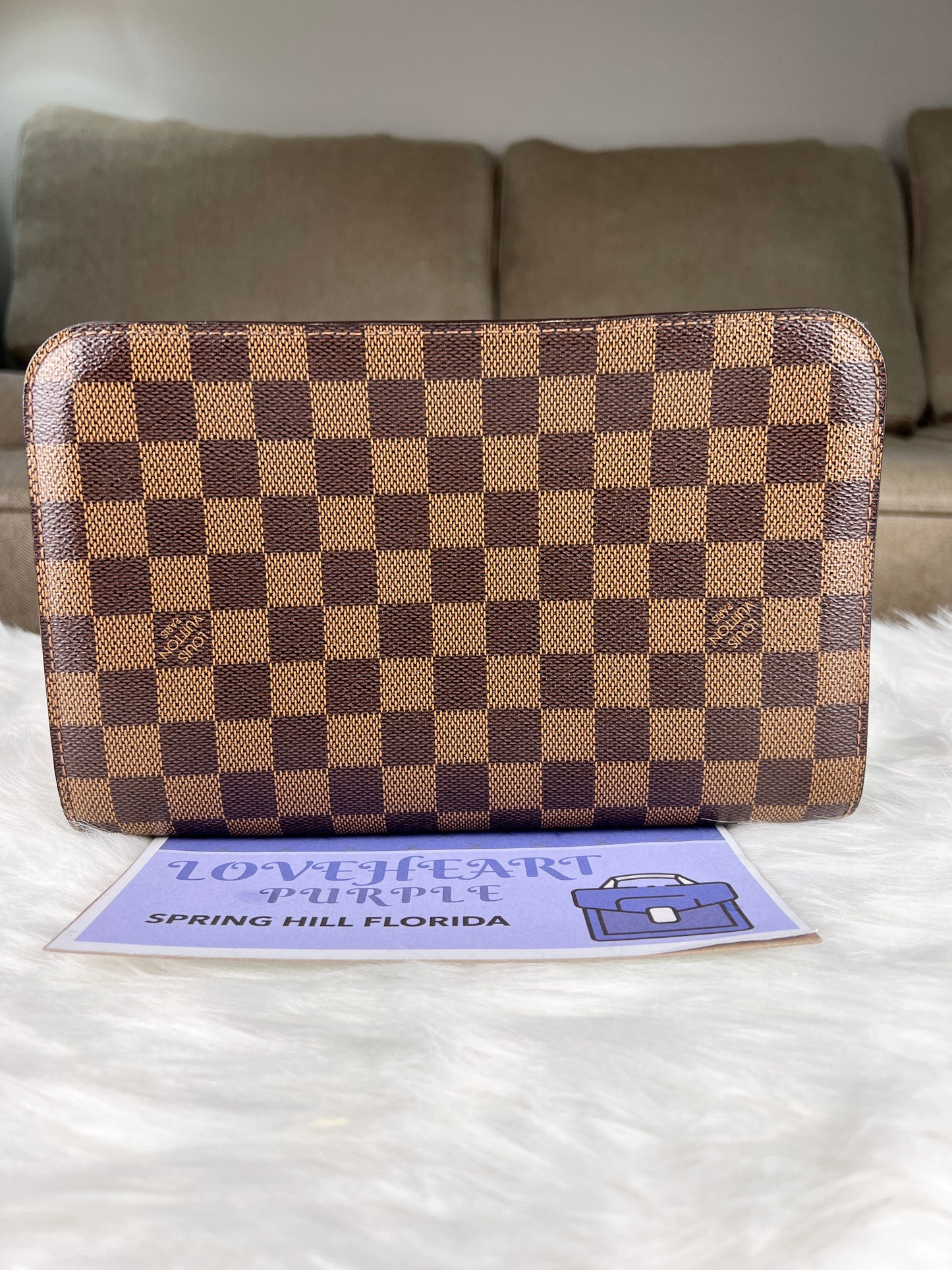 LOUIS DAMIER EBENE CLUTCH