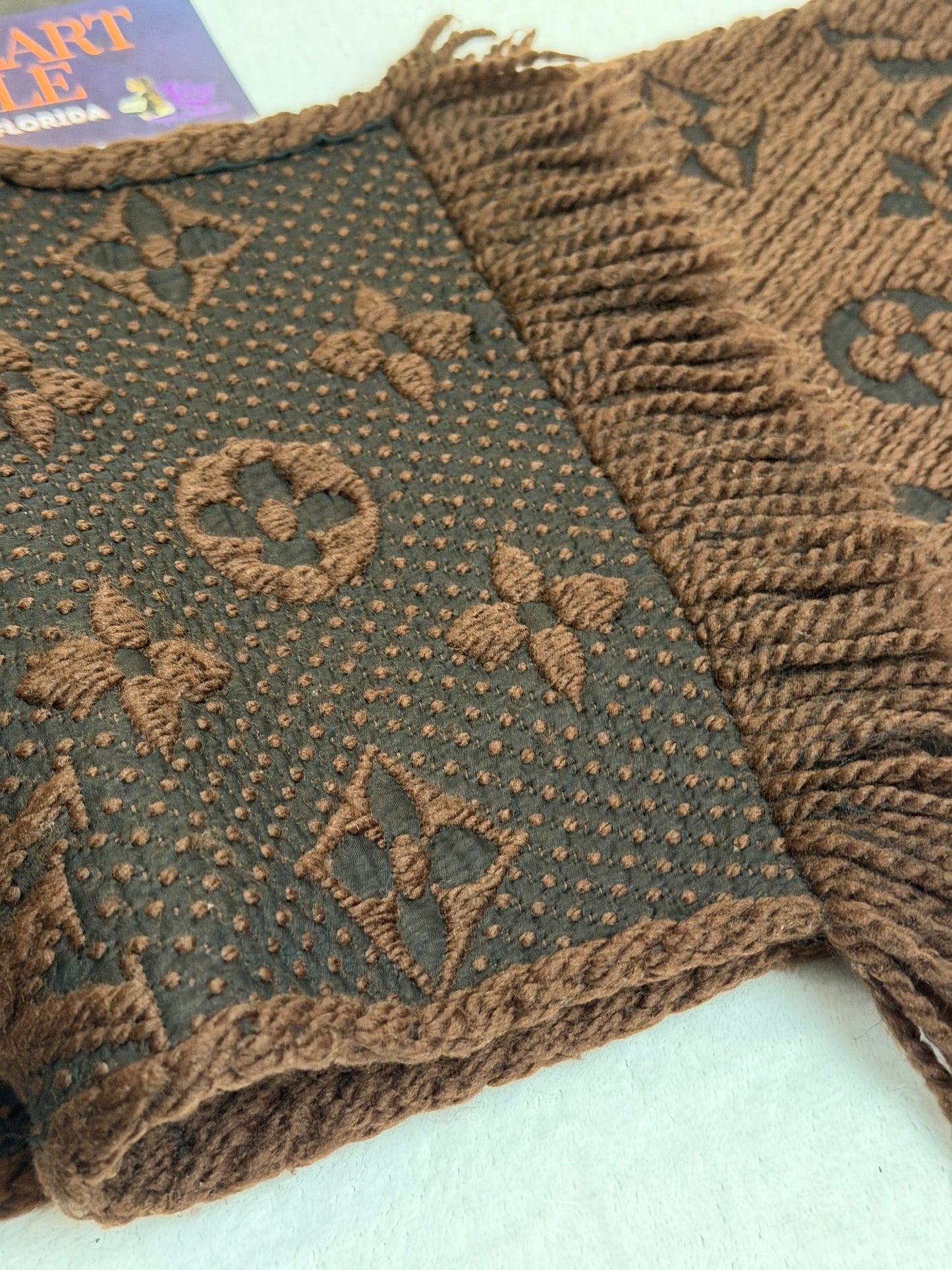 LOGOMANIA SCARF BROWN