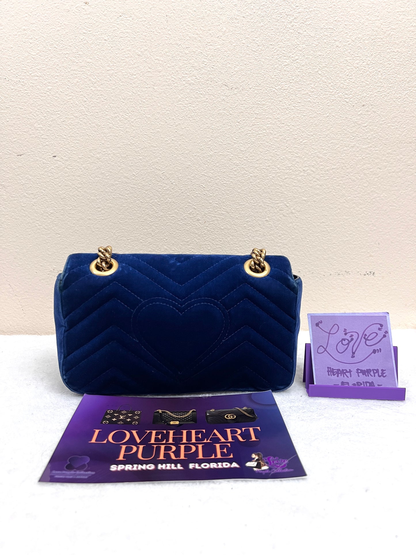 MARMONT VELVET BLUE SMALL