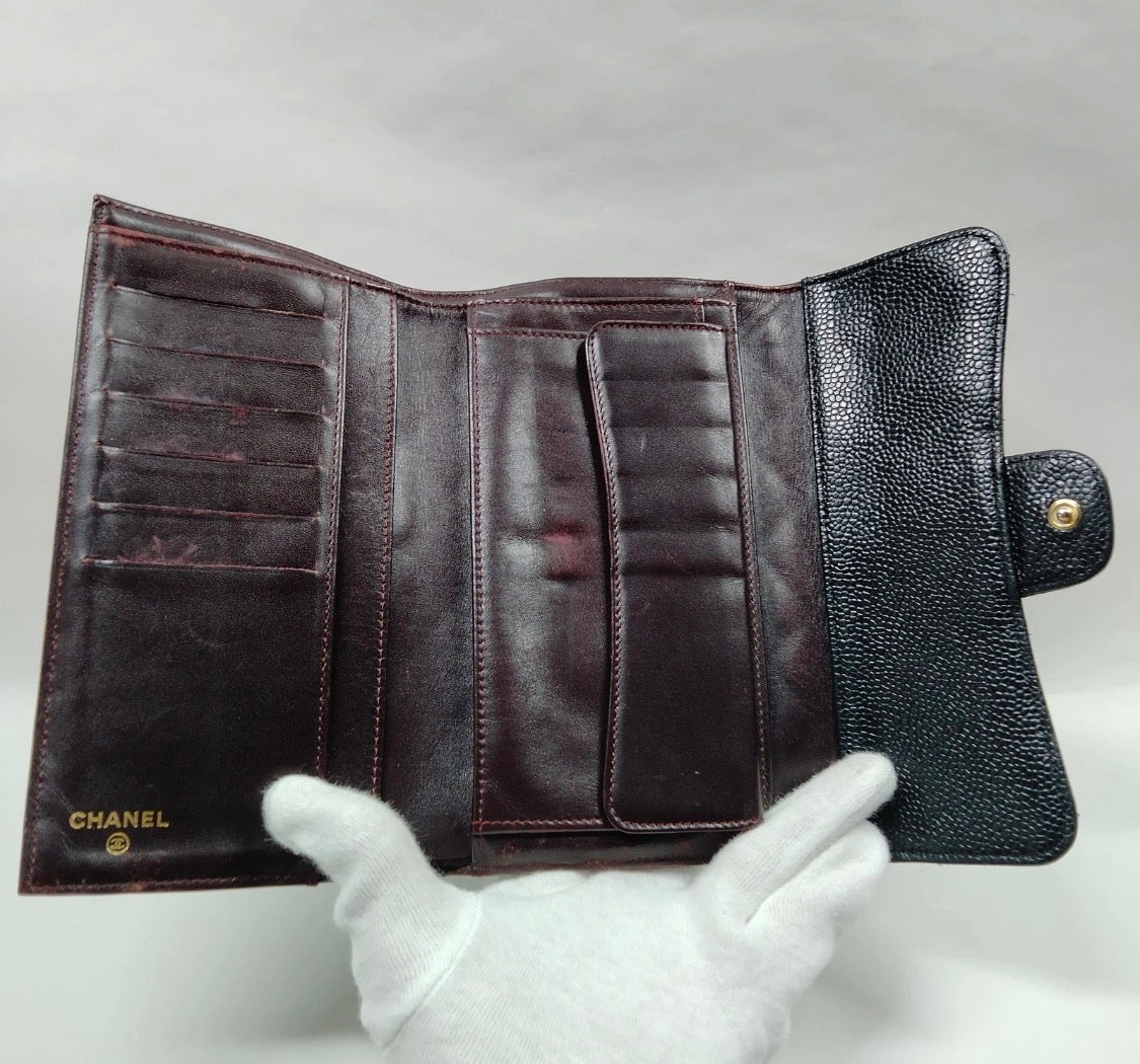 ZIPPY CAVIAR LONG WALLET SILVER GHW