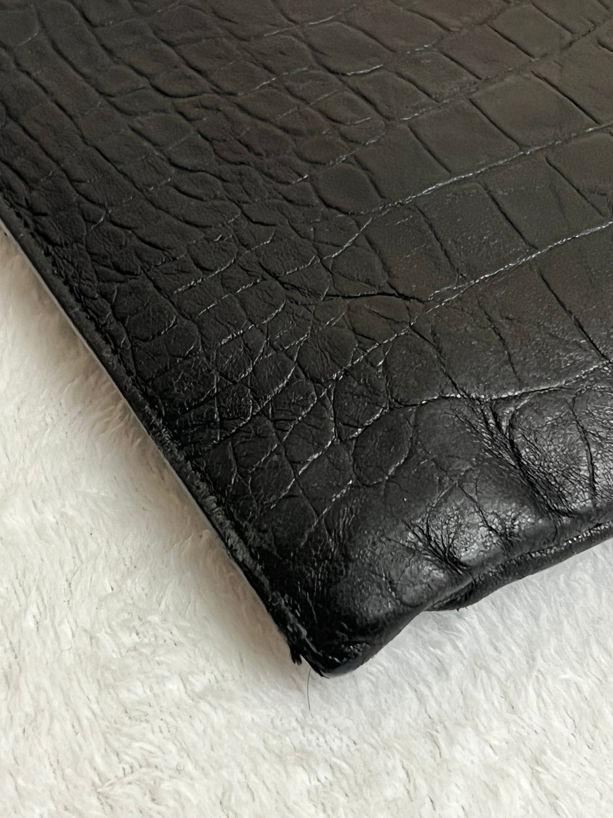 YSL CROC CLUTCH