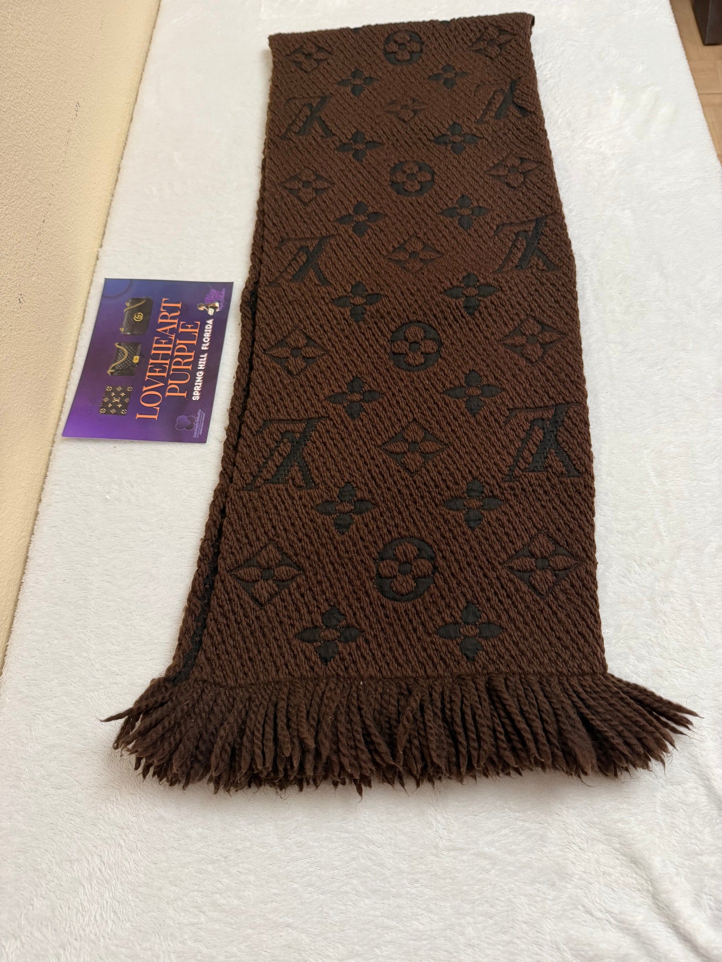 LOGOMANIA SCARF BROWN