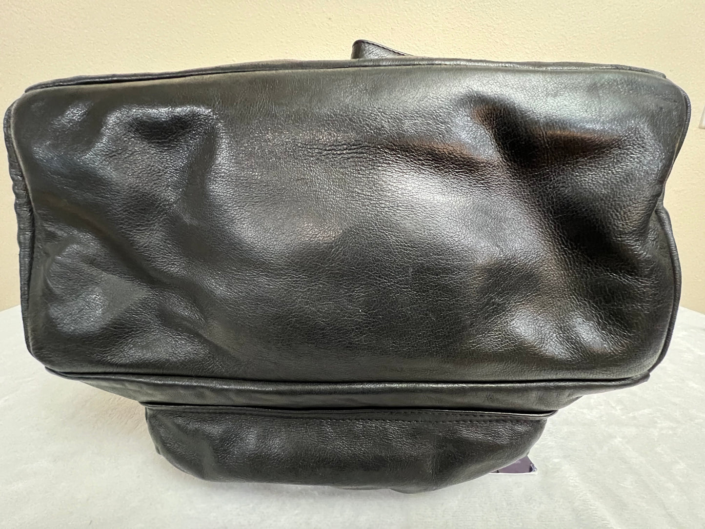 MCM BAGPACK MAROON METALLIC LEATHER