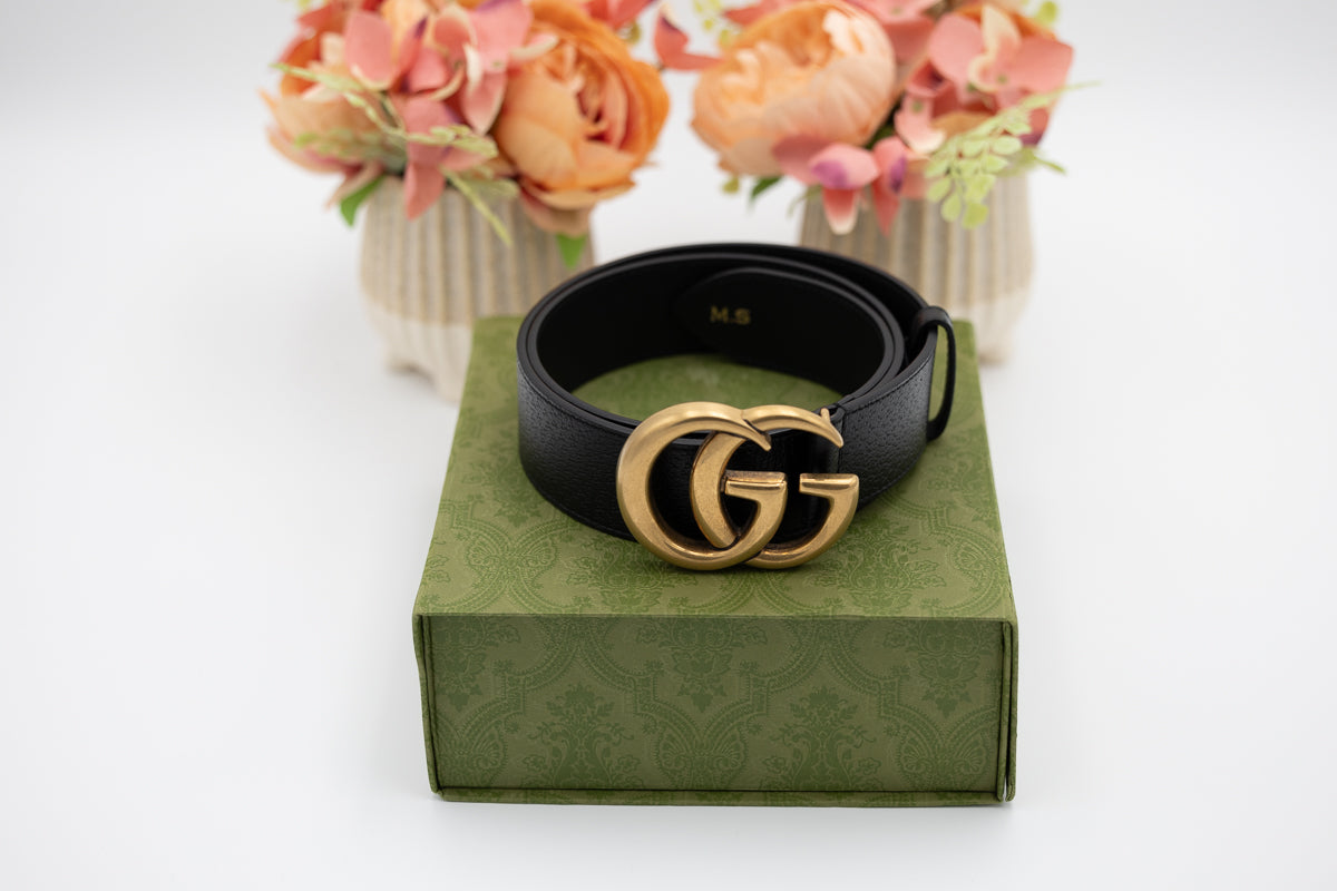 Gucci Belt Black and Gold