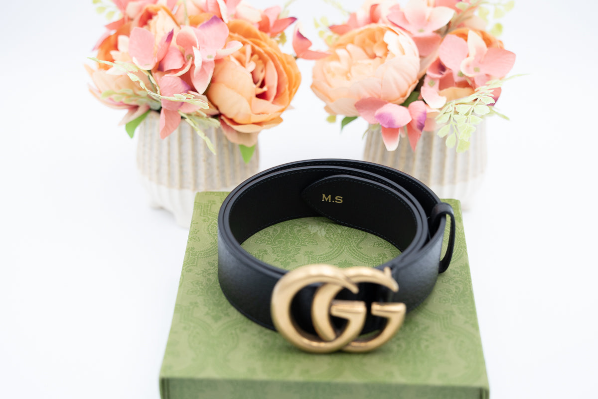 Gucci Belt Black and Gold