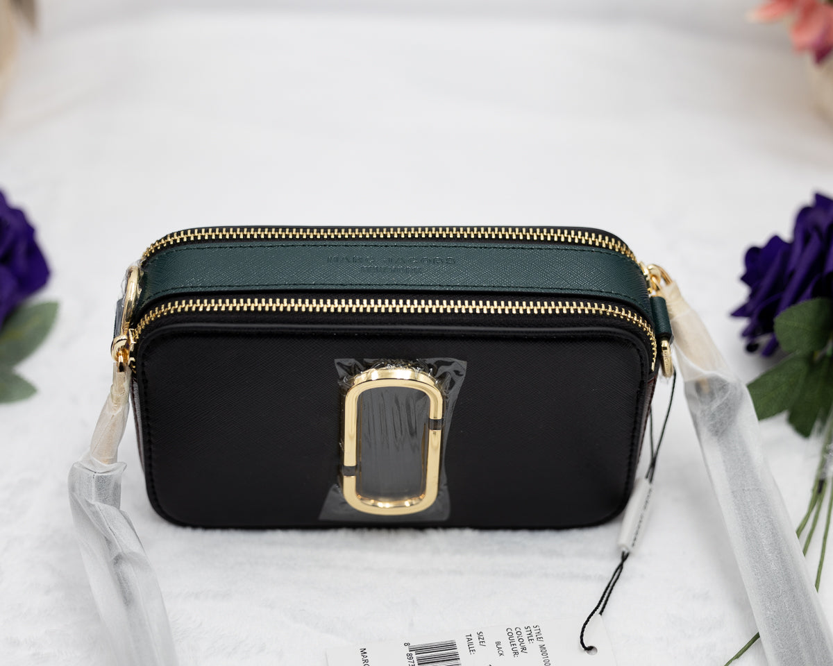 Marc Jacobs Camera Bag Black Green and Brown