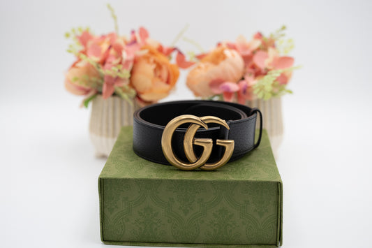 Gucci Belt Black and Gold