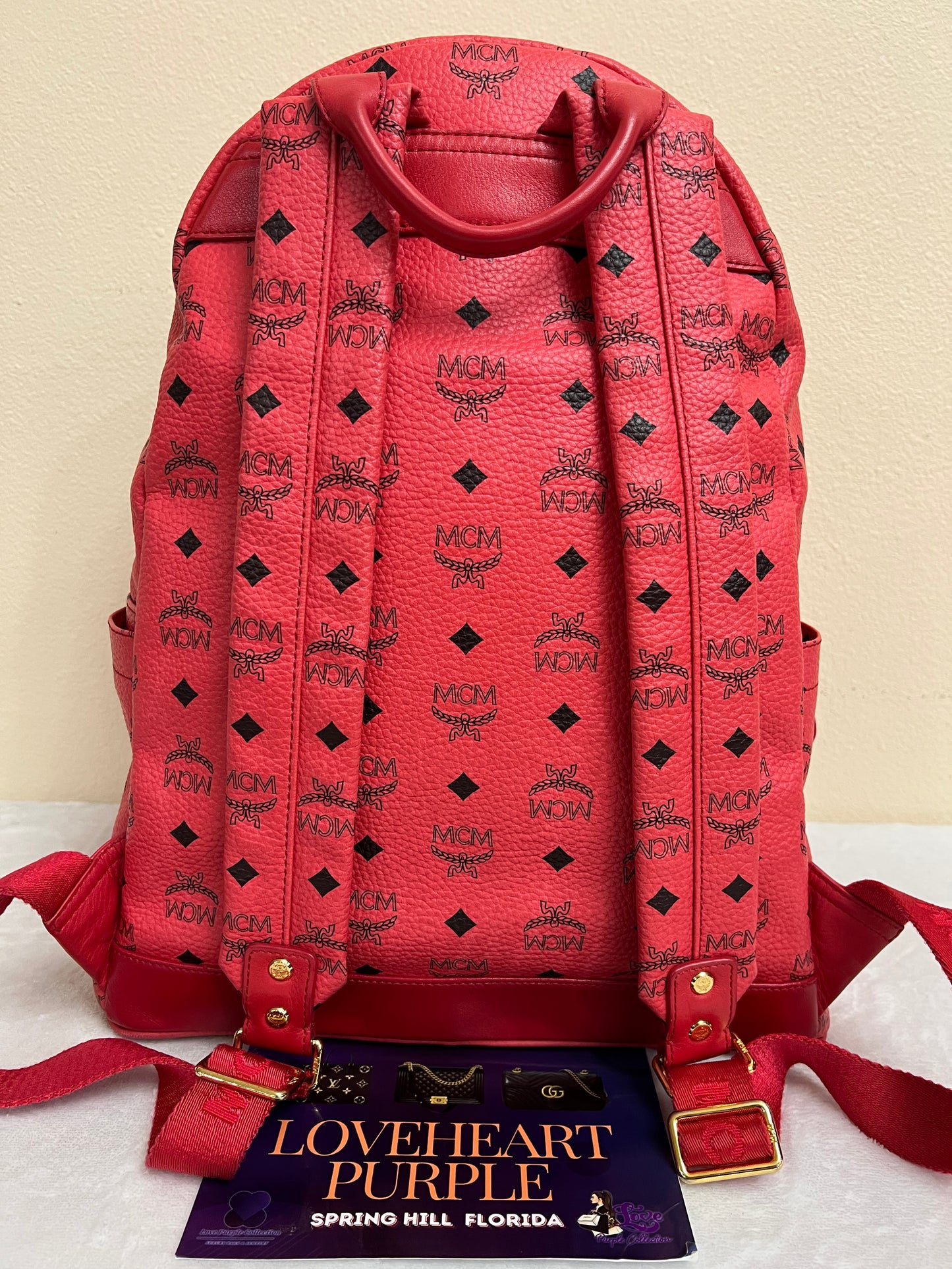 MCM RED BAGPACK LTD