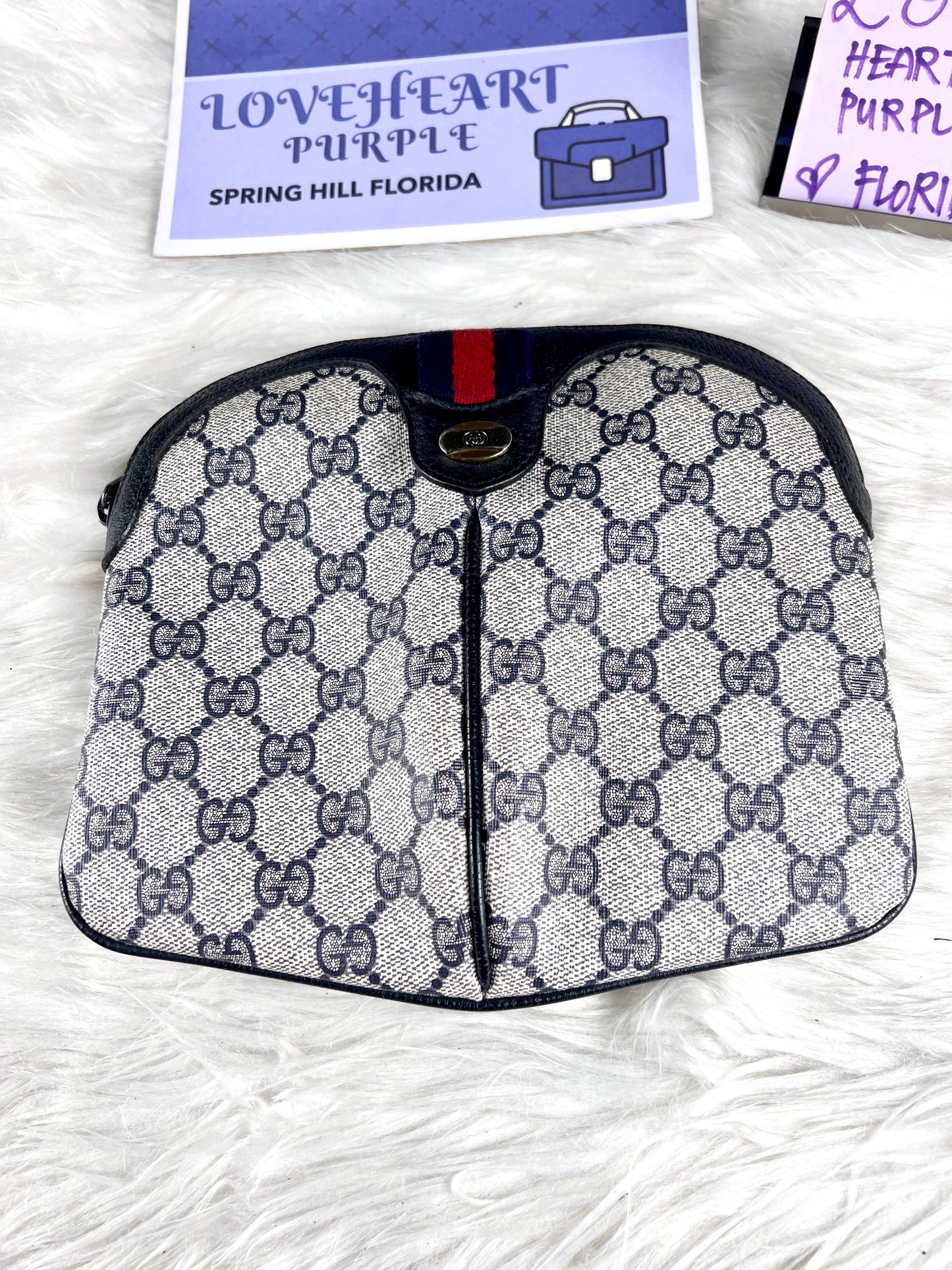 SUPREME NAVY SHERRYLINE VINTAGE CROSSBODY BAG