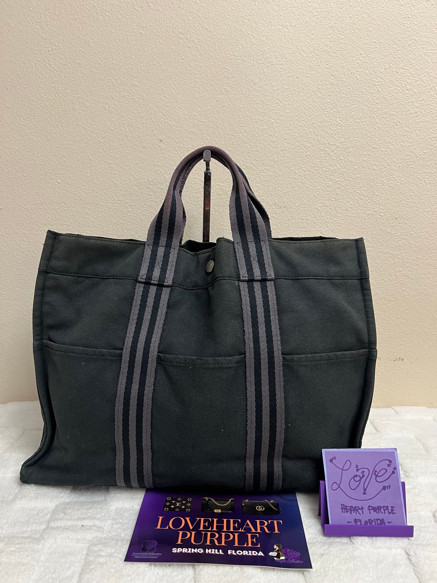 H TOTE BLACK LARGE