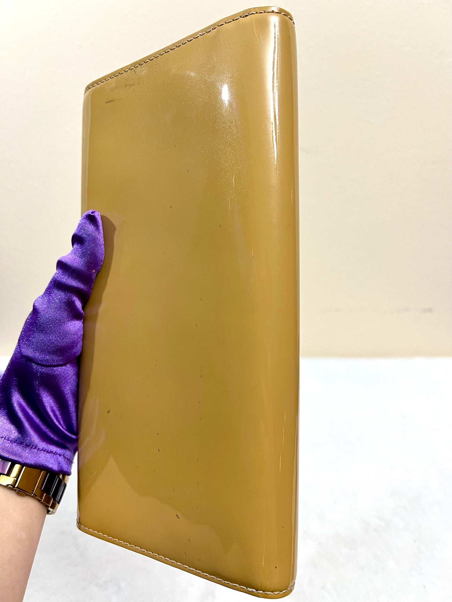 LOUISE CLUTCH VERNIS YELLOW