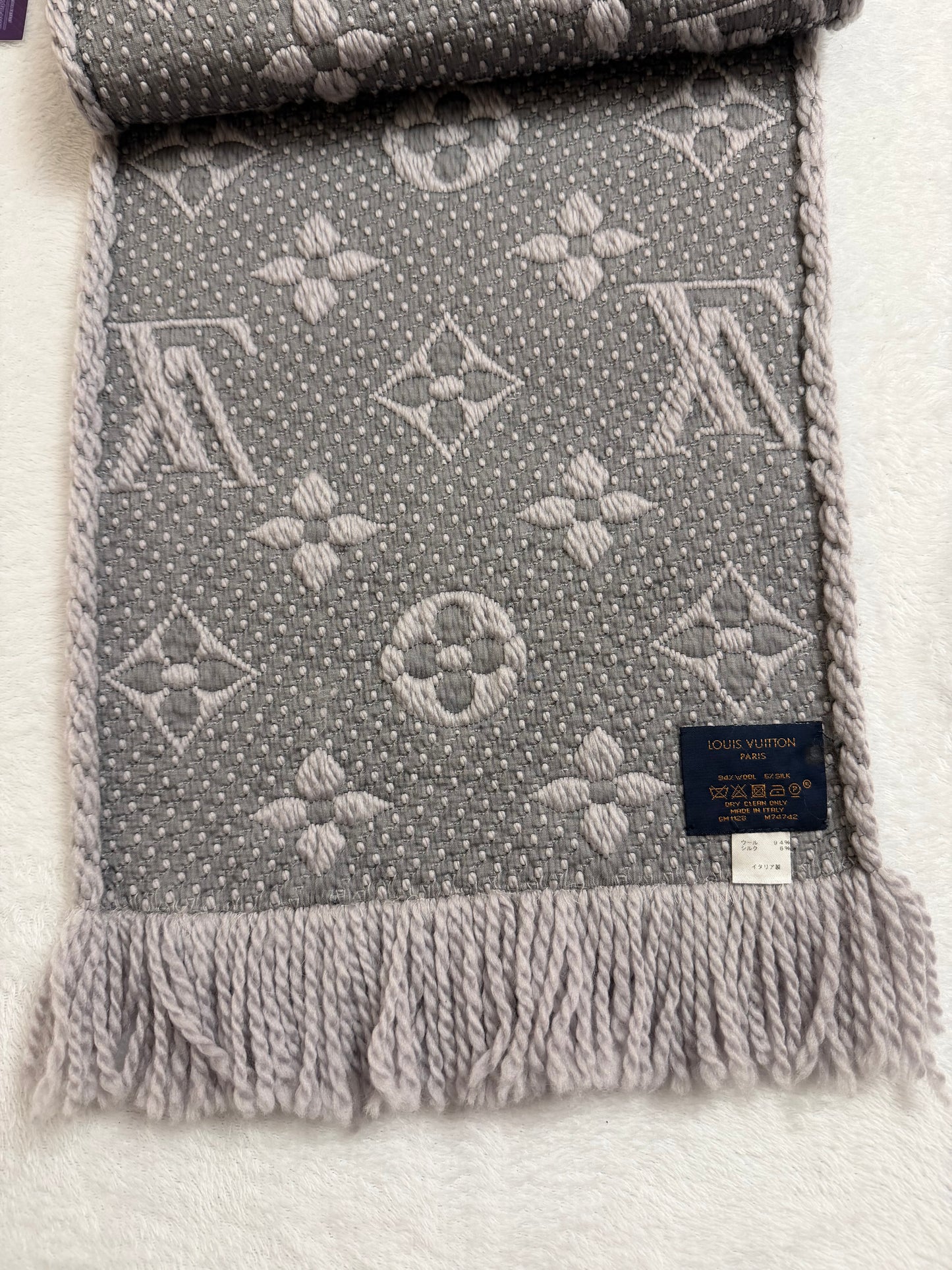 LOGOMANIA SCARF GRAYISH LILAC