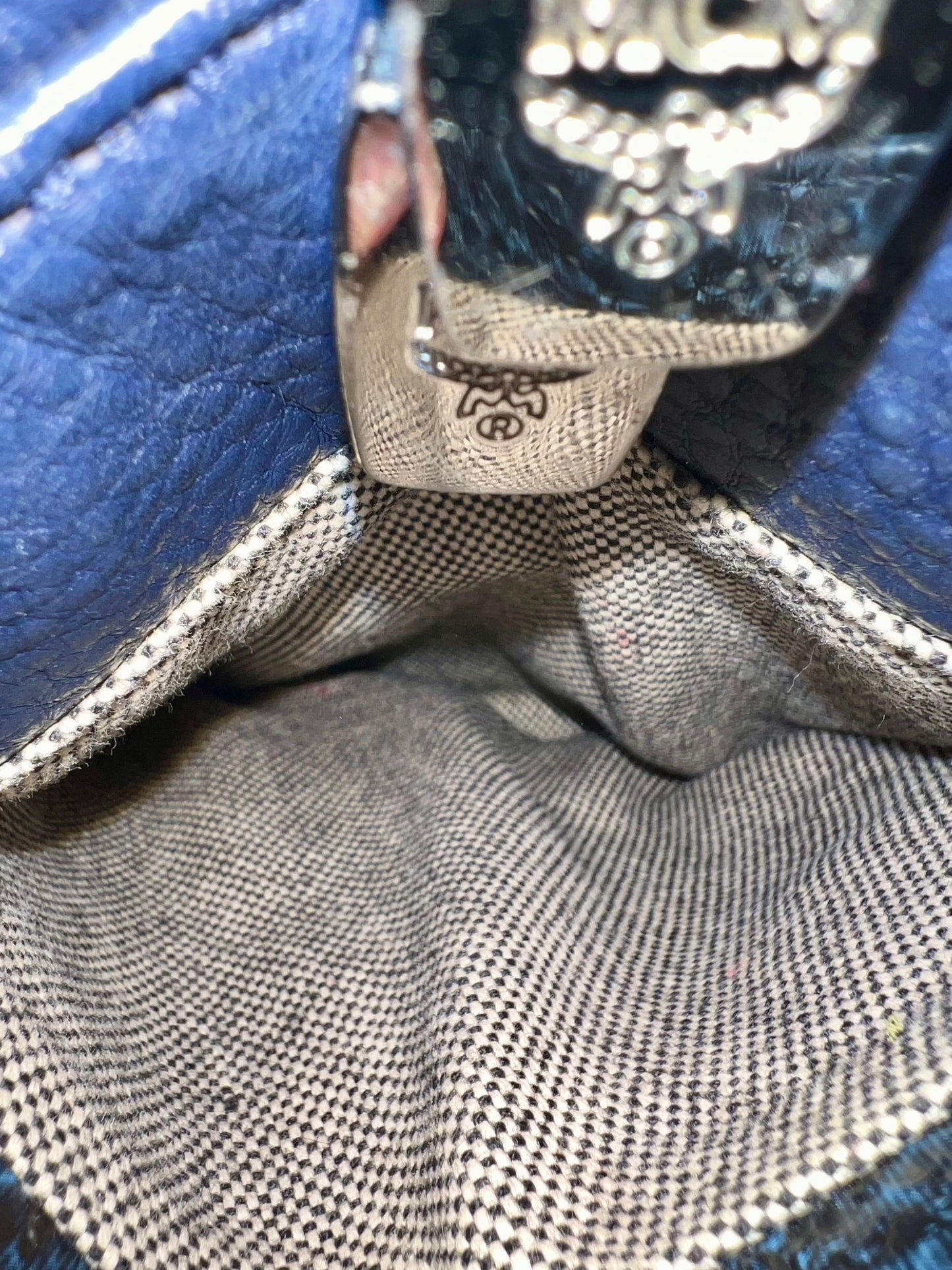 MCM BAGPACK SNAKESKIN LIMITED EDITION BLUE