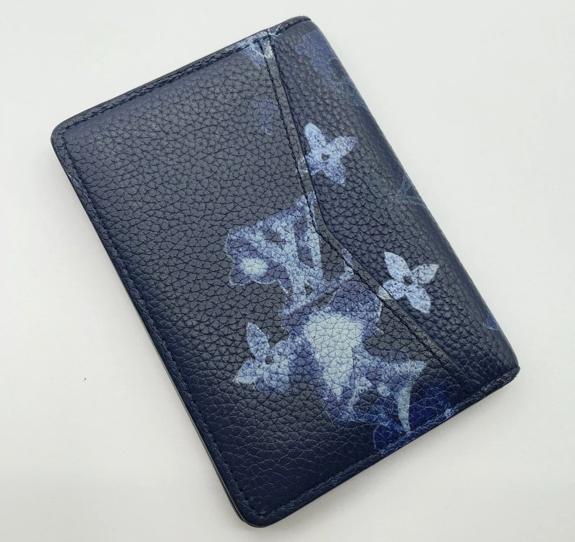 POCKET ORGANIZER BLUE WATERCOLOR