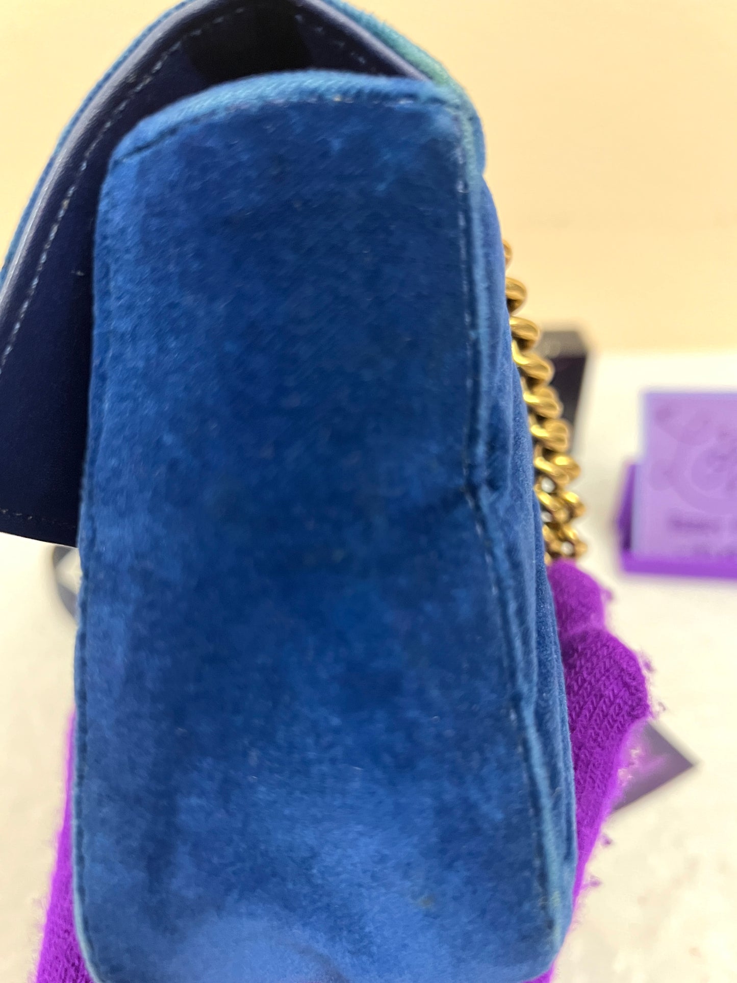 MARMONT VELVET BLUE SMALL