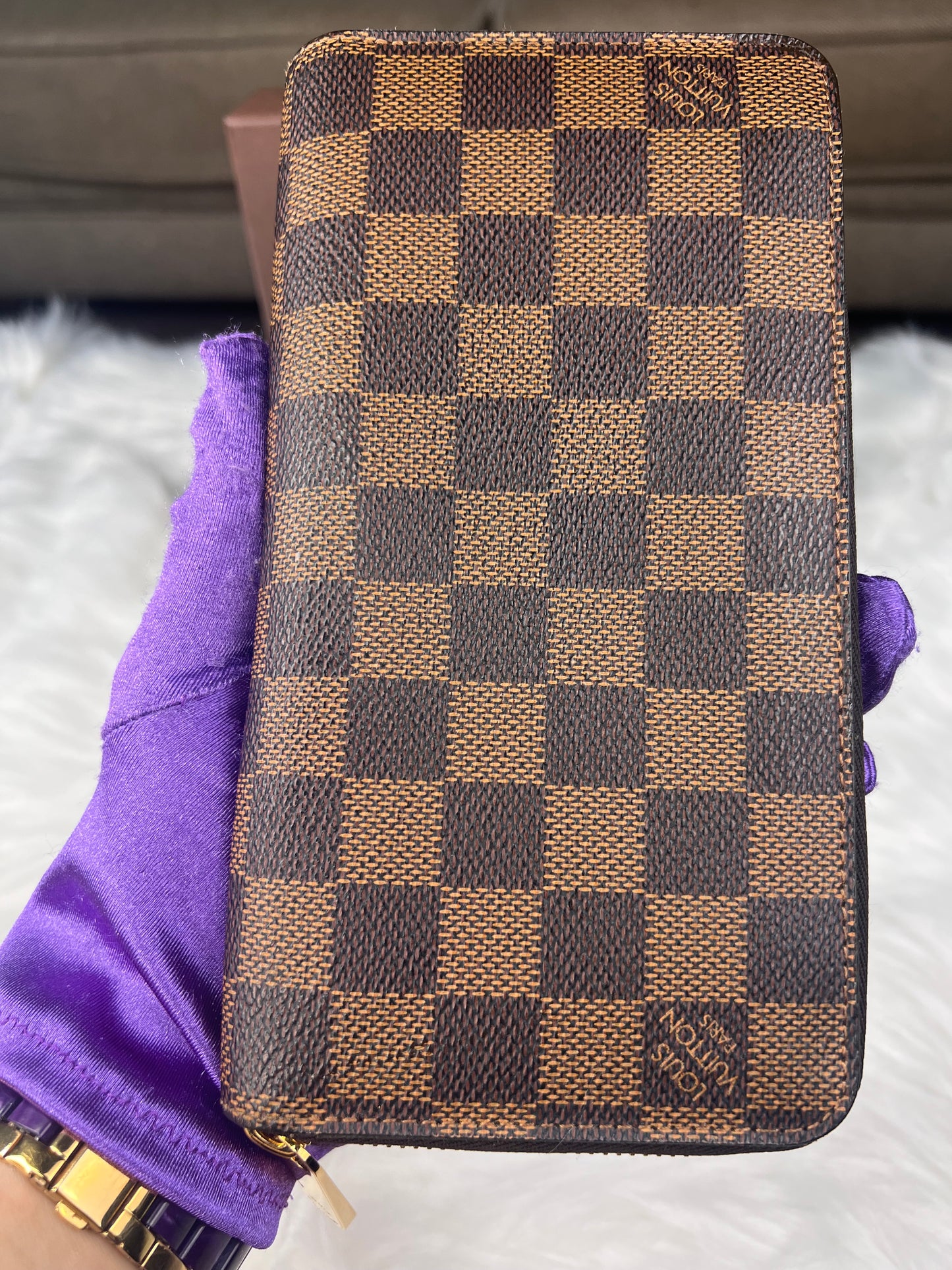 ZIPPY LONG WALLET DAMIER