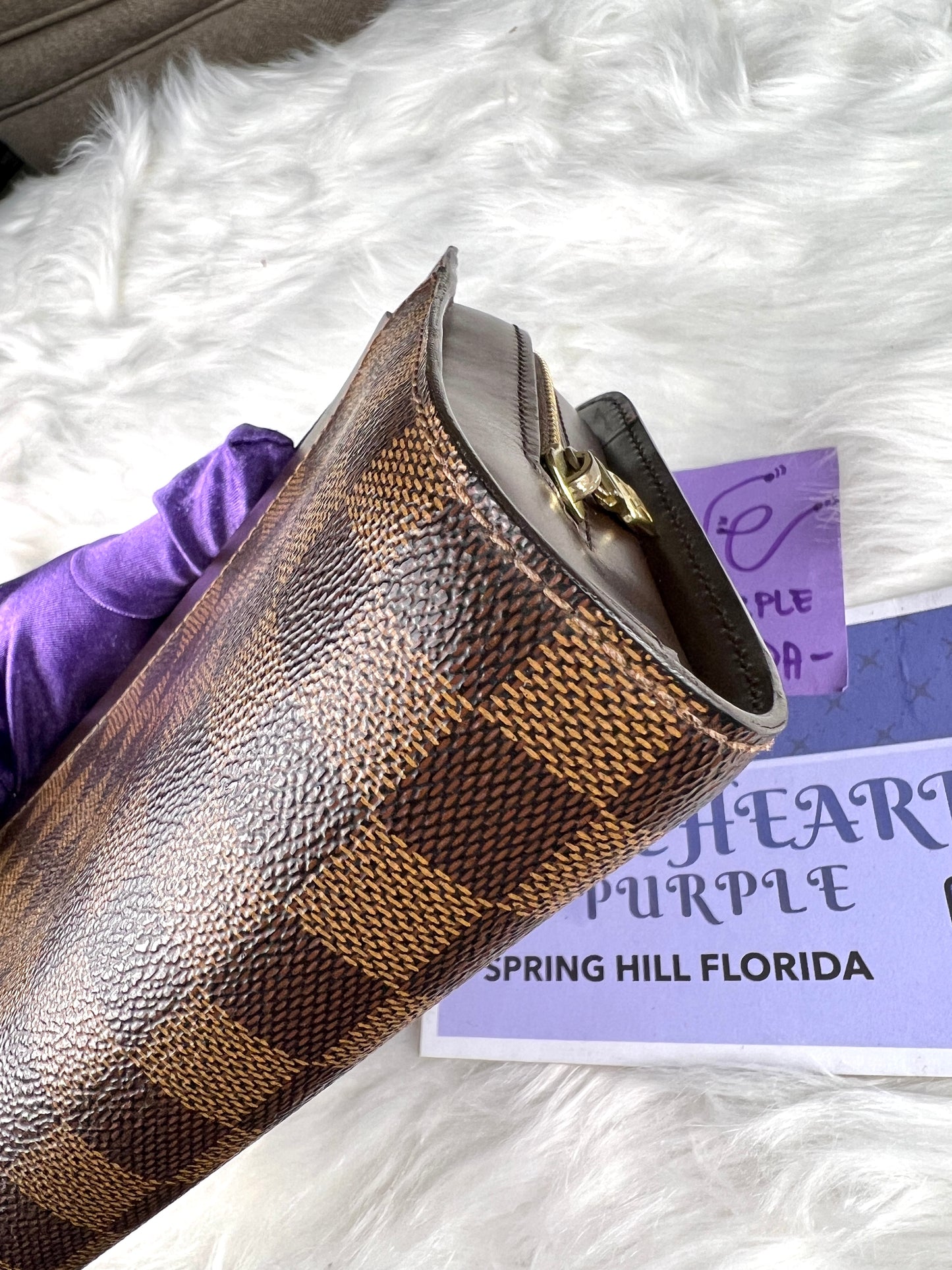 LOUIS DAMIER EBENE CLUTCH