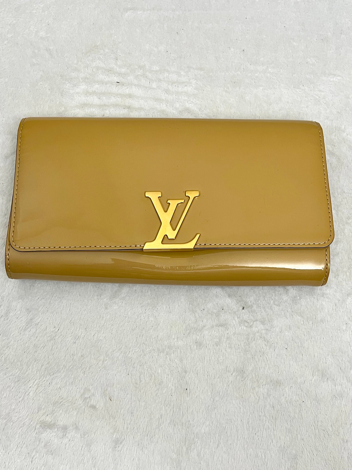 LOUISE CLUTCH VERNIS YELLOW
