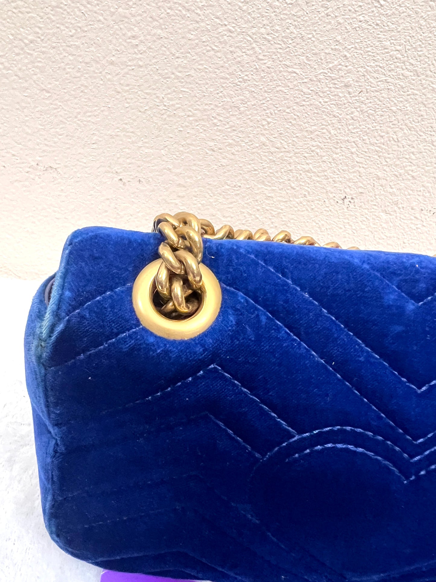 MARMONT VELVET BLUE SMALL