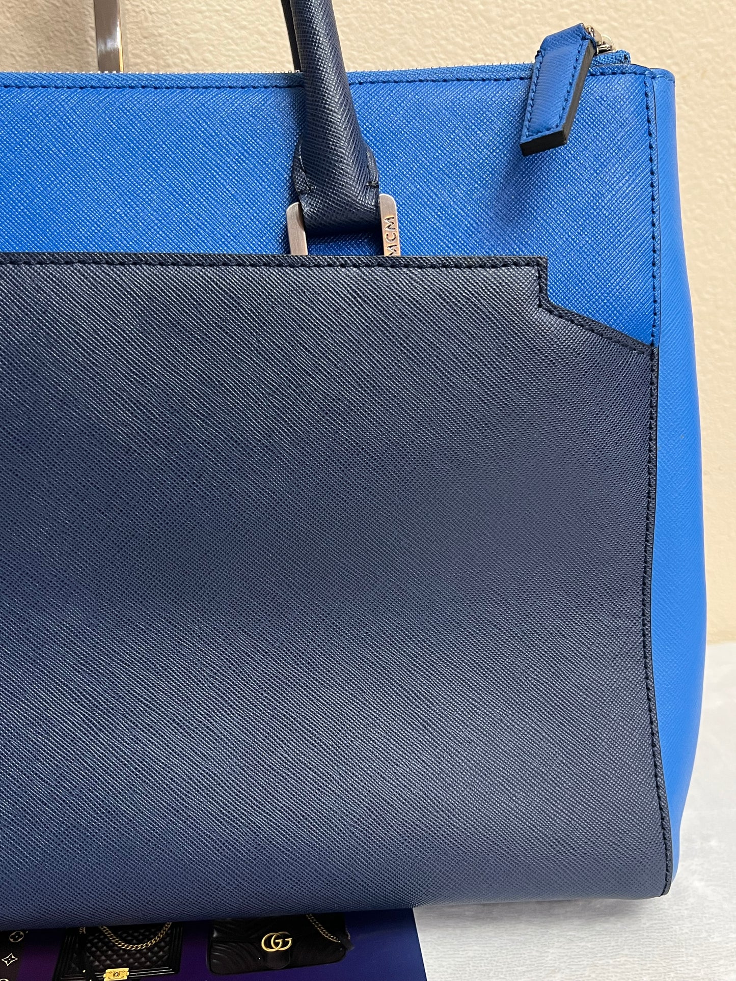 MCM SAFFIANO BLUE