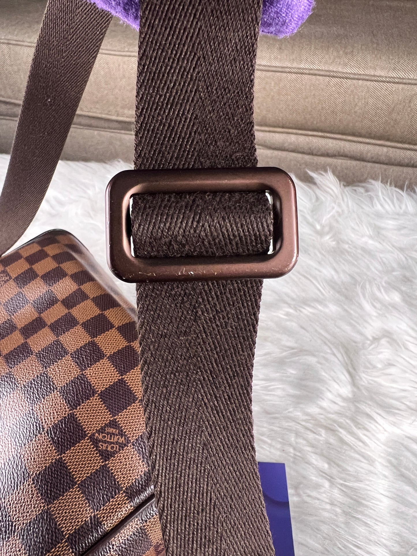 DISTRICT PM MESSENGER BAG DAMIER EBENE