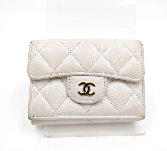 CAVIAR COMPACT WALLET WHITE