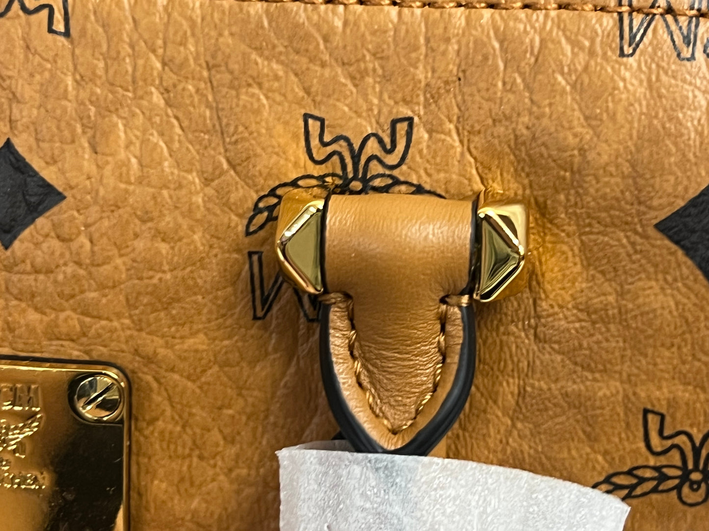 MCM MINI BOSTON COGNAC