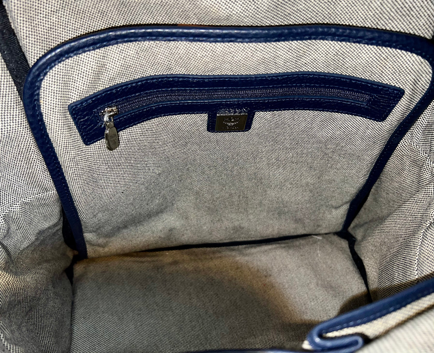 MCM BAGPACK SNAKESKIN LIMITED EDITION BLUE